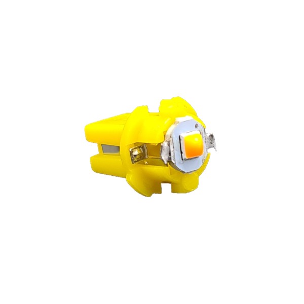 Led bulb 1 smd 3030 super bright, socket T5 B8.3D, yellow color, for dashboard and center console